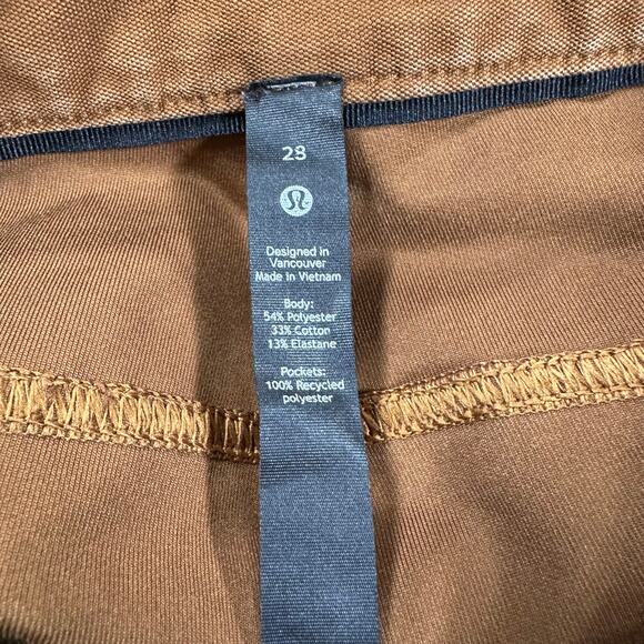 Lululemon ABC Pant Slim Utilitech Brown Men's Size 28 x 29 Excellent Condition - Picture 5 of 11